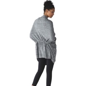 Lululemon Cardigan Heathered Gray Cinched Back Breezy Wrap Size XS/S